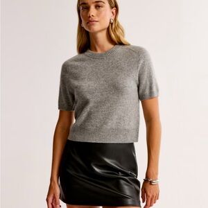 A&F Vegan Leather Mini Skort